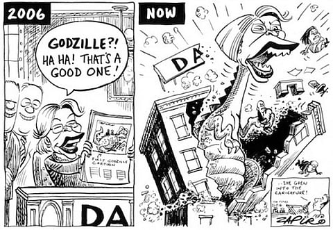 Helen ZIlle's public image evolution according to Zapiro. More magic available at www.zapiro.com.