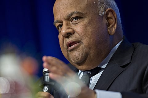 Pravin Gordhan, South Africa's finance minister. Photographer: Andrew Harrer/Bloomberg