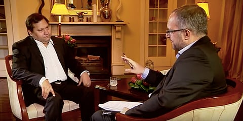 Stephen Grootes interviewing Ajay Gupta.