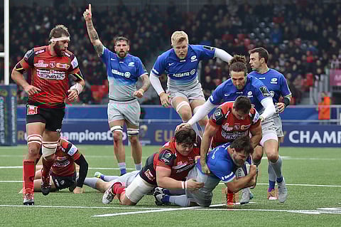 Saracens - 20151213 - Tackle on Schalk Brits.