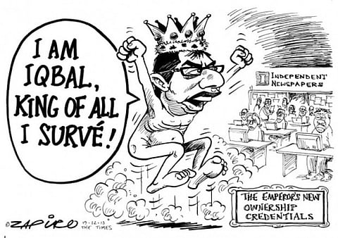 Iqbal Survé - New Owner of Independent Newspapers. More magic available at www.zapiro.com.