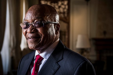 File Photo: President Jacob Zuma poses for a photograph following a Bloomberg Television interview at his state residence in Pretoria on October 27, 2015. Photographer: Waldo Swiegers/Bloomberg