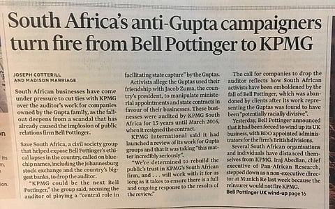 Righteously indignant global pack targets Goliaths inflicted with the #GuptaCurse.