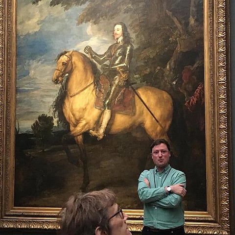 One of the most famous of Anthony Van Dyck’s “swagger” portraits of his patron Charles 1 on showcase at the National Gallery in London. Pic: Alec Hogg.