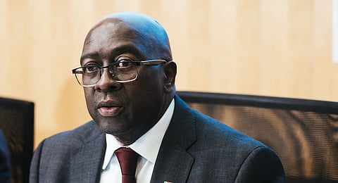 Nhlanhla Nene, South Africa's finance minister. Photographer: Waldo Swiegers/Bloomberg