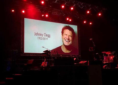 Johnny Clegg's memorial at the Sandton Convention Centre. Pic: Alec Hogg