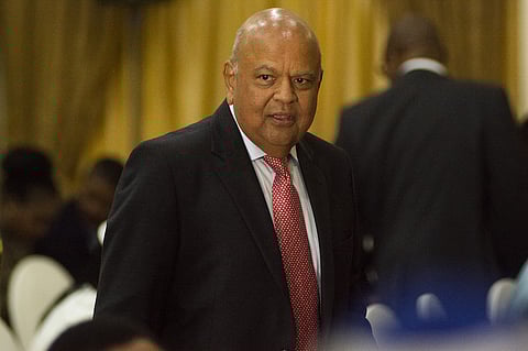 Pravin Gordhan, South Africa's minister for public enterprises, attends a swearing-in ceremony in Pretoria, South Africa, on Thursday, May 30, 2019. Now that South Africa's cabinet has been announced, the rand may join its emerging-market peers in being whipsawed by a trade war that has subdued markets worldwide. Photographer: Waldo Swiegers/Bloomberg