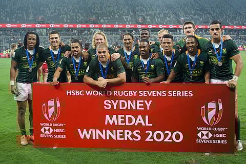 The Blitzboks put up a gallant effort in losign 10-12 against Fiji in the final of the Sydney Sevens. Pic: David vd Sandt.