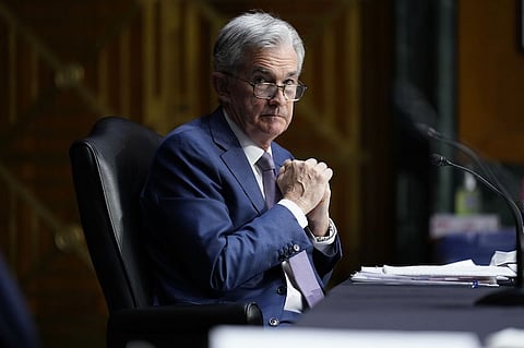 WASHINGTON, DC - DECEMBER 01: Chairman of the Federal Reserve Jerome Powell listens during a Senate Banking Committee hearing about the quarterly CARES Act report on Capitol Hill December 1, 2020 in Washington, DC. Treasury Secretary Steven Mnuchin also testified at the hearing. (Photo by Susan Walsh-Pool/Getty Images) Photographer: Pool/Getty Images North America