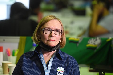 PRETORIA, SOUTH AFRICA - NOVEMBER 02: Helen Zille speaks to the media at IEC