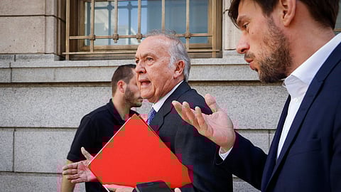 CAPE TOWN, SOUTH AFRICA – JANUARY 31: (SOUTH AFRICA OUT): Former Steinhoff chairman Christo Wiese and the company’s executives appear at a parliamentary hearing into the Steinhoff scandal on January 31, 2018 in Cape Town, South Africa. Replying to questions, Wiese said, detecting fraud within a company was hugely difficult for board members‚ especially if the CEO was allegedly involved. (Photo by Adrian de Kock/Netwerk24/Gallo Images/Getty Images)