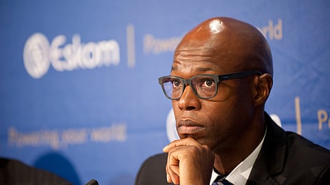 Eskom executive Matshela Koko during a media briefing about the state of affairs at Eskom on January 15, 2015 in Johannesburg, South Africa. Eskom has admitted that because of poor management by the power utility the country should brace itself for load shedding for the next five years. (Photo by Gallo Images / Mail & Guardian / Madelene Cronjé)