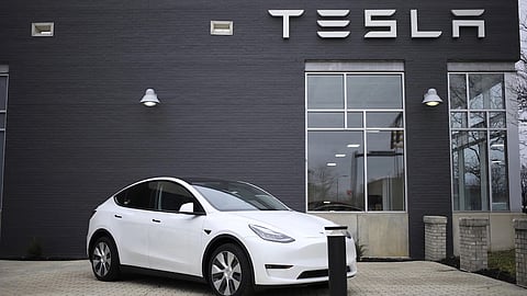 A Tesla Inc. Model S electric vehicle for sale outside a dealership at the Easton Town Center Mall in Columbus, Ohio, U.S., on Thursday, Jan. 7, 2021. The U.S. Census Bureau is scheduled to release retail sales figures on January 15. Photographer: Luke Sharrett/Bloomberg