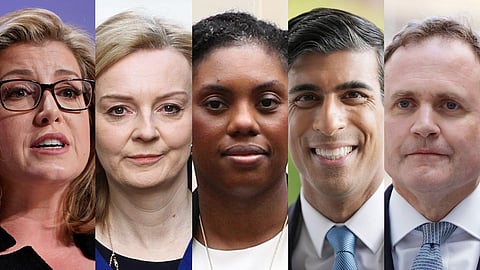 FILE PHOTO (EDITORS NOTE: COMPOSITE OF IMAGES - Image numbers 1344734999,1206538947,1241814925,1043427012,1239021331) In this composite image a comparison has been made between the five remaining Conservative Leader candidates (L-R) Penny Mordaunt, Liz Truss, Kemi Badenoch, Rishi Sunak, Tom Tugendhat. Conservative MP’s will cast their votes in their party’s leadership contest with the eventual winner expected to be announced on September 5,2022. This comes after the resignation of Conservative Leader and Prime Minister Boris Johnson. (Photo by Getty Images)