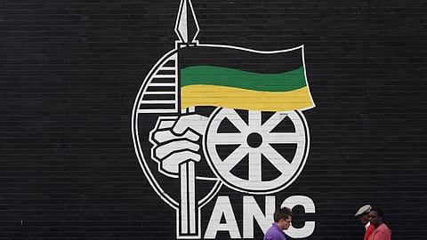 ANC signage on a building ahead of the ANCís elective conference on December 14, 2012 in Mangaung, South Africa. (Photo by Gallo Images / Sunday Times / Kevin Sutherland)