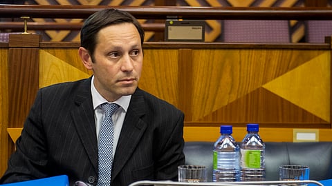 CAPE TOWN, SOUTH AFRICA – AUGUST 29: Steinhoff International Holdings ex-chief financial officer Ben La Grange during a joint meeting about the retailer’s accounting scandal in Parliament on August 29, 2018 in Cape Town, South Africa. La Grange said that he was not aware of irregularities at the retailer and only found out about any wrongdoing just a few days before the crisis erupted. (Photo by Gallo Images / Netwerk24 / Jaco Marais)