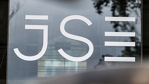 A general view of the logo of the Johannesburg Stock Exchange (JSE) in Sandton, South Africa. Photographer: Guillem Sartorio/AFP/Getty Images