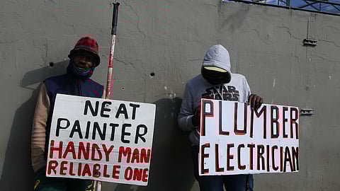 General view of job seekers on June 04, 2021 in Johannesburg, South Africa. According to media reports, South Africa’s official unemployment rate rose to 32.6% between January and March (the first quarter) of 2021, from 32.5% in the last quarter of 2020. (Photo by Gallo Images/Luba Lesolle)