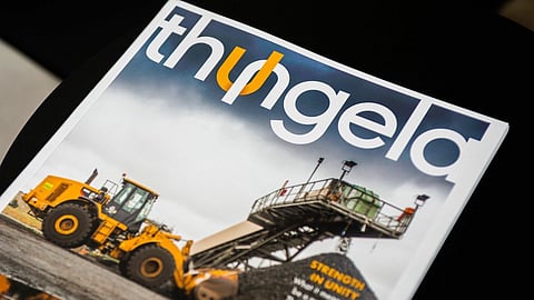 Corporate magazine of Thungela Resources Ltd. at the company's headquarters in Johannesburg, South Africa on Tuesday, June 8, 2021. "I didn’t take up this role to close these mines, to close this business," July Ndlovu, chief executive officer of Thungela Resources Ltd., said in a June 8 interview at Thungela’s new offices in Johannesburg’s Rosebank business district.