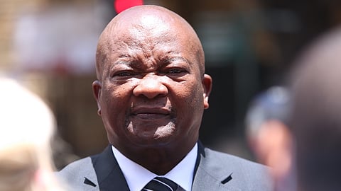 UDM leader Bantu Holomisa speaks to media outside St George's Cathedral in Cape Town, South Africa on 01 January 2022 following the official funeral of Archbishop Emeritus Desmond Tutu. (Photo: Leila Dougan)