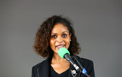 JOHANNESBURG, SOUTH AFRICA - APRIL 20: City of Joburg Chair of Chairs Cllr. Colleen Makhubele at the Celebrating Mens Contribution To Society on April 202, 2022 in Johannesburg, South Africa. The event aimed to celebrate men's positive contributions, to society, community, family, marriage, childcare, and to the environment. (Photo by Gallo Images/Luba Lesolle)