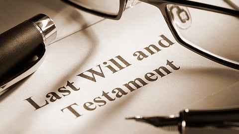 Last Will and Testament with Glasses and Pen