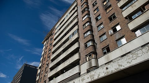 The Red Ants evict illegal occupants at the Fattis Mansions building after a court order on July 19, 2017 in Johannesburg, South Africa. The building was once a stylish block of flats but is now a rundown building with no functioning lights or water. (Photo by Gallo Images / Beeld / Wikus de Wet)