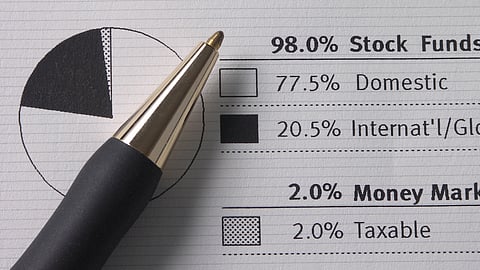 Investment statement depicting asset allocation