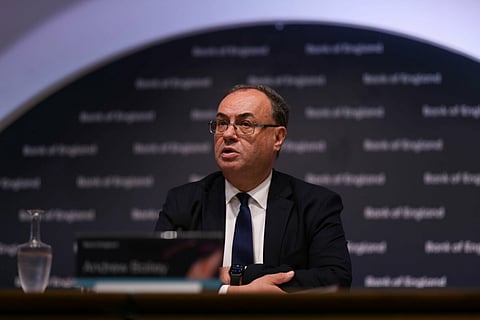 Andrew Bailey, governor of the Bank of England (BOE), speaks during the Monetary Policy Report news conference at the bank's headquarters in the City of London, UK, on Thursday, Aug. 4, 2022. The Bank of England unleashed its biggest interest-rate hike in 27 years as it warned the UK is heading for more than a year of recession under the weight of soaring inflation.