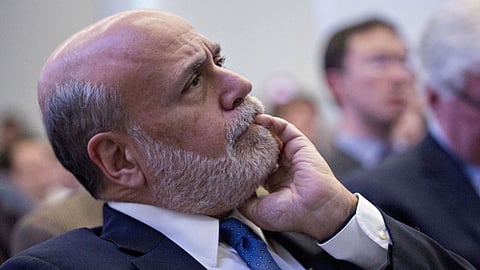 Ben S. Bernanke, former chairman of the U.S. Federal Reserve, listens during a Hutchins Center on Fiscal and Monetary Policy event at the Brookings Institution in Washington, D.C., U.S., on Monday, Jan. 8, 2018. The event was entitled Should the Fed Stick with the 2 Percent Inflation Target or Rethink It. Photographer: Andrew Harrer/Bloomberg