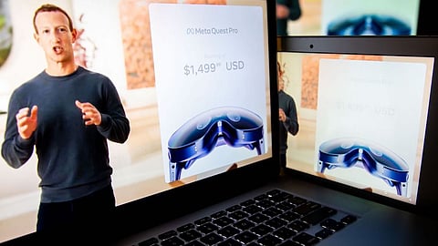 Mark Zuckerberg introducing the VR Headset during the virtual Meta Connect event in New York, US, on Oct. 11. Photographer: Michael Nagle/Bloomberg