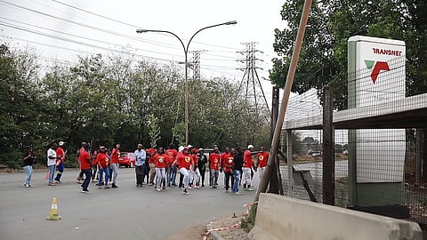 General view during Transnet Strike continued by unions Satawu and Untu on October 17, 2022 in Johannesburg, South Africa. Trade Union Satawu strike enters two weeks as Transnet 6 percent wage offer is rejected. (Photo by Gallo Images/Fani Mahuntsi)