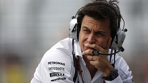 Mercedes GP Executive Director Toto Wolff looks on during practice ahead of the British Formula One Grand Prix at Silverstone Circuit on July 4, 2014 in Northampton, United Kingdom. (Photo by Drew Gibson/Getty Images) Photographer: Drew Gibson/Getty Images Europe
