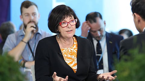 Barbara Creecy, South Africa's environment minister, speaks during a Bloomberg Television interview at the COP27 climate conference at the Sharm El Sheikh International Convention Centre in Sharm El-Sheikh, Egypt, on Wednesday, Nov. 9, 2022. More than 100 world leaders are set to be in Sharm el-Sheikh, Egypt over the next two weeks for the UN’s annual climate talks.