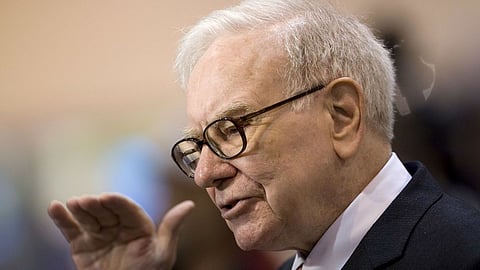 Warren Buffett, chairman of Berkshire Hathaway Inc., speaks during an interview at Berkshire?s annual shareholder meeting at the Qwest Center in Omaha, Nebraska, U.S., on Saturday, May 2, 2009. Buffett dismissed the importance of the government?s stress tests of major U.S. financial institutions in helping him assess banks he invested in. (Photo by Andrew Harrer/Bloomberg via Getty Images) Photographer: Bloomberg/Bloomberg