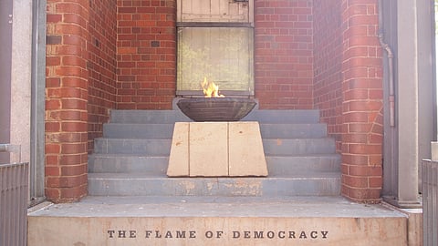 Flame of South African Democracy Constitution Hill