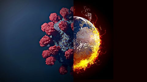 Examining the alarming similarities between the COVID-19 pandemic and climate change