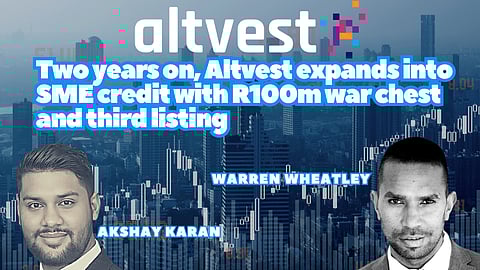Two years on, Altvest expands into SME credit with R100m war chest and third listing