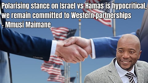 Polarising stance on Israel vs Hamas is hypocritical, we remain committed to Western partnerships – Mmusi Maimane