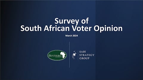 Brenthurst Foundation voter survey: ANC wins 39% of the vote, the DA 27% & MK 13%
