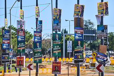 Election campaign posters in Pretoria, South Africas capital.
