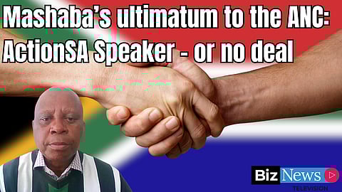 Mashaba’s ultimatum to the ANC: ActionSA Speaker – or no deal