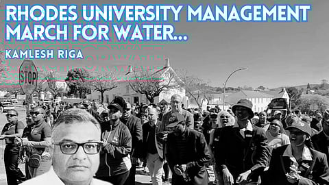 Rhodes University Management march for water…