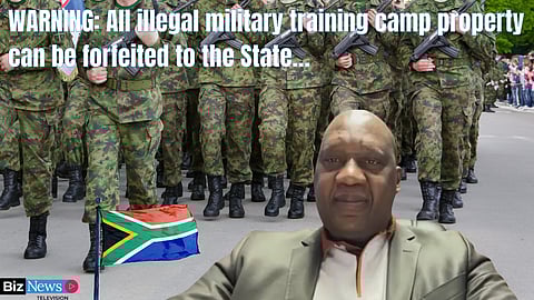 WARNING: All illegal military training camp property can be forfeited to the State…