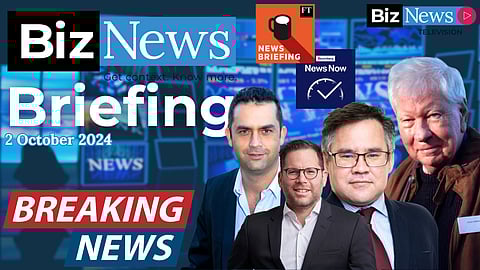 BizNews Briefing – Metro coalitions; Geopolitical jitters; markets in October, and more