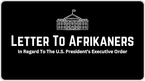 Letter to Afrikaners