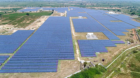 A solar power plant in Telangana