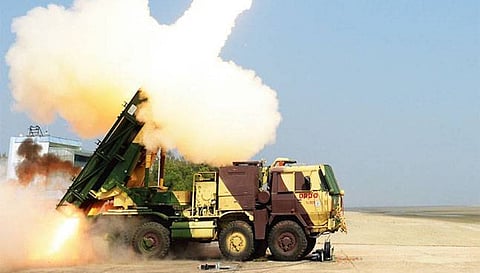 DRDO’s Pinaka multi-barrel rocket launcher
