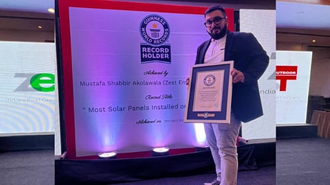 Zest Outdoor Media has achieved a Guinness World Record for installing the highest number of solar panels on a single advertising billboard