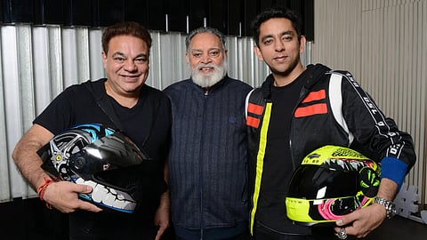 Subhas Kapur with his son Rajeev and grandson Kashish: the changemaker